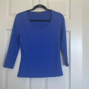 JudyP 3/4 Length Periwinkle Top